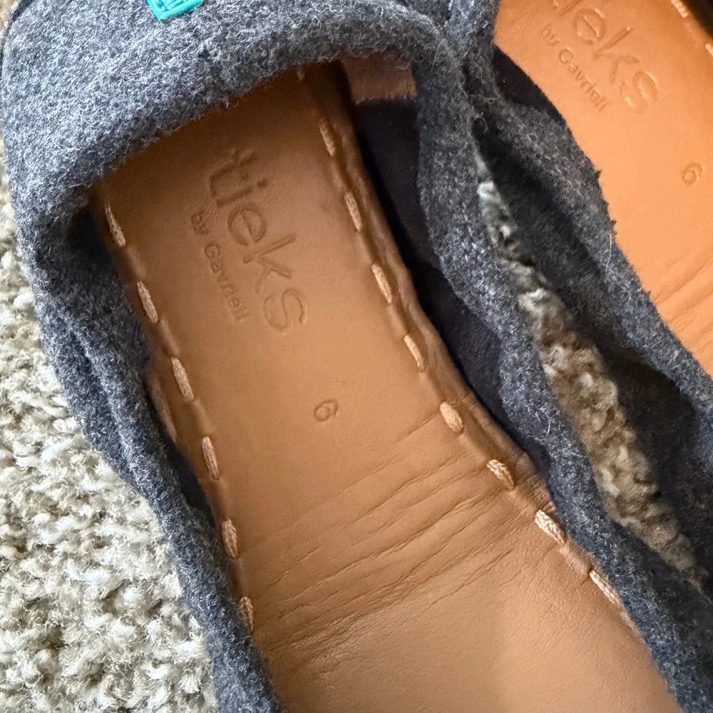 Tieks Graystone Vegan wool ballet flats 6 foldable comfort casual office casual